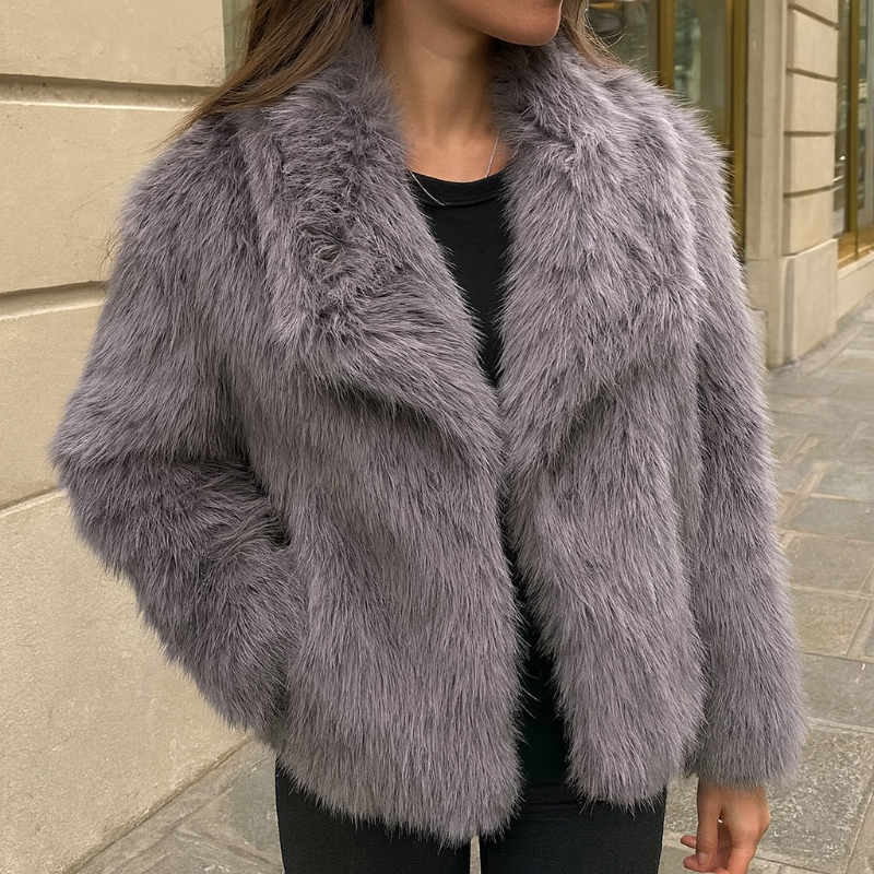 Veste en Fourrure Pour Femme