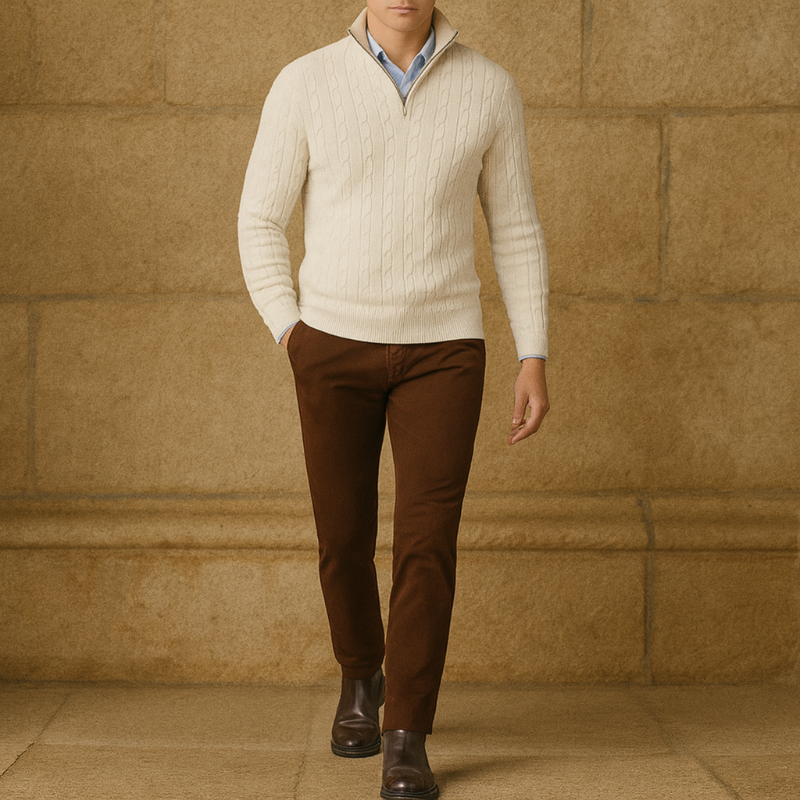 Pull à fermeture éclair pour homme