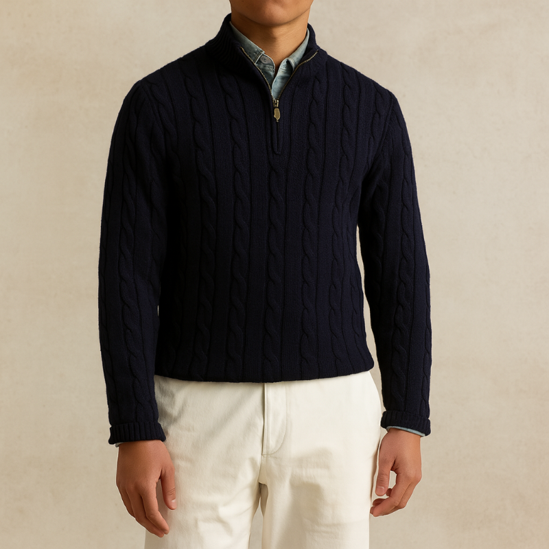Pull à fermeture éclair pour homme