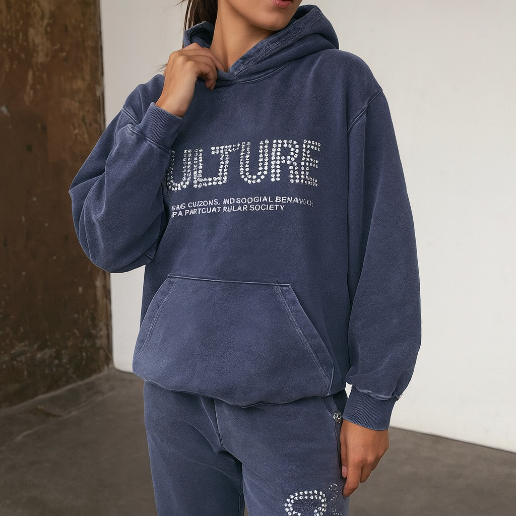 Sweat à Capuche en Coton Pour Femme
