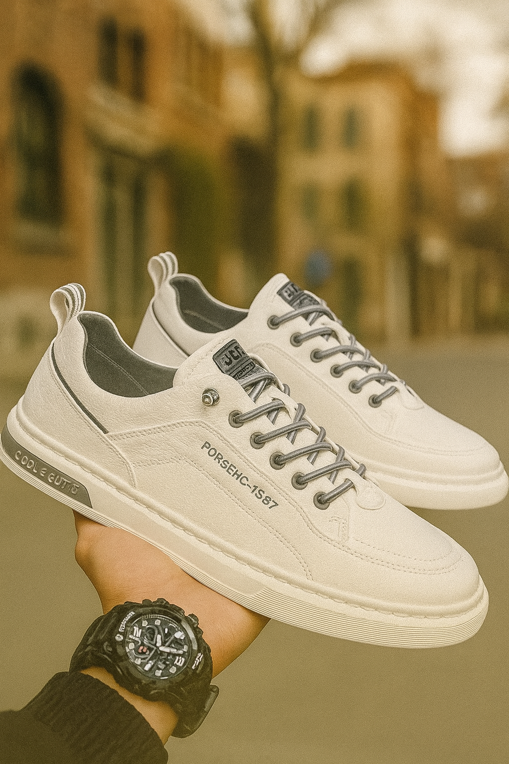 Sneakers Blanches & Confortables Homme