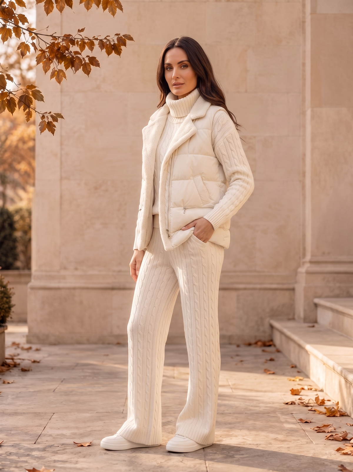 Knit Three-Piece Coord Set Women