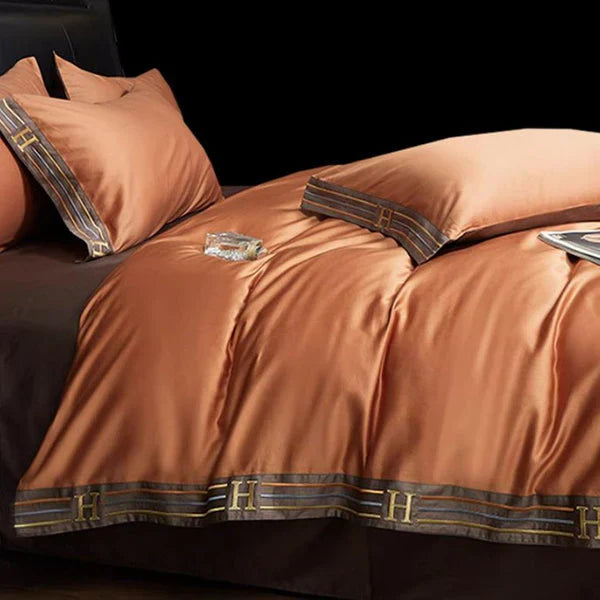Coton Satin Ensemble Literie Brodé