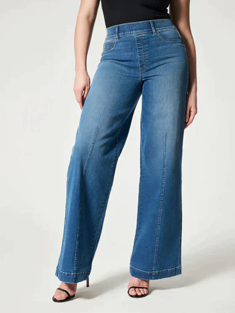 Jean Large Taille Haute Femme