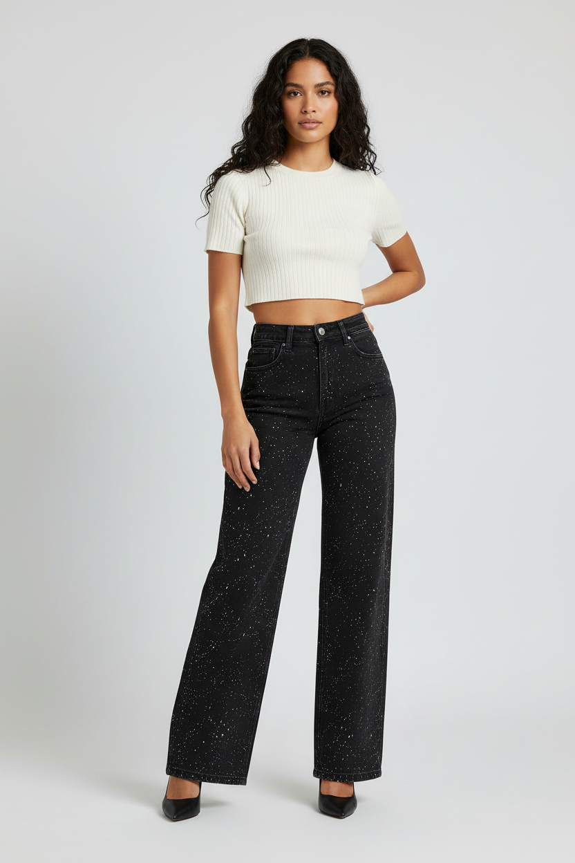 Women's high waist cotton jeans for everyday styling