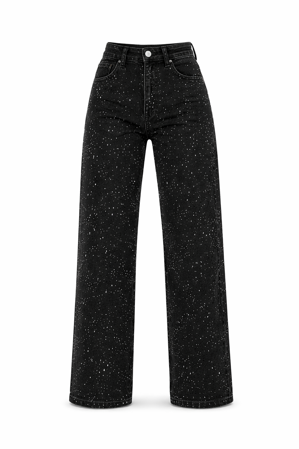 Women's high waist jeans with classic straight-leg silhouette