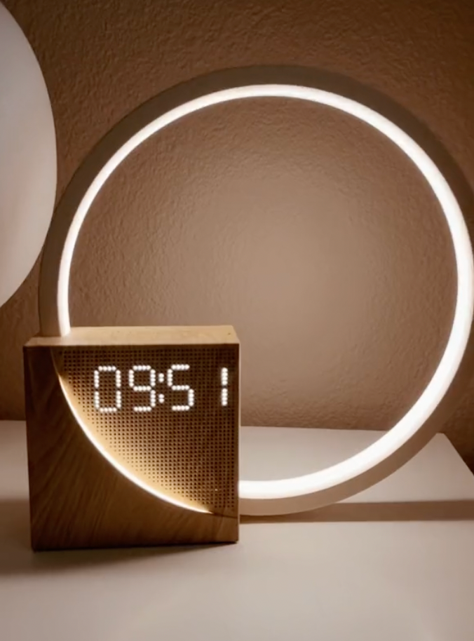Desktop alarm clock with natural light simulation technology
