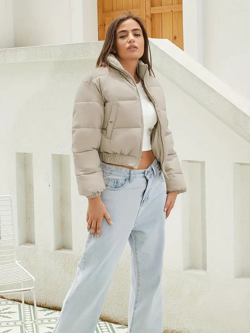 Veste Matelassée Courte Femme