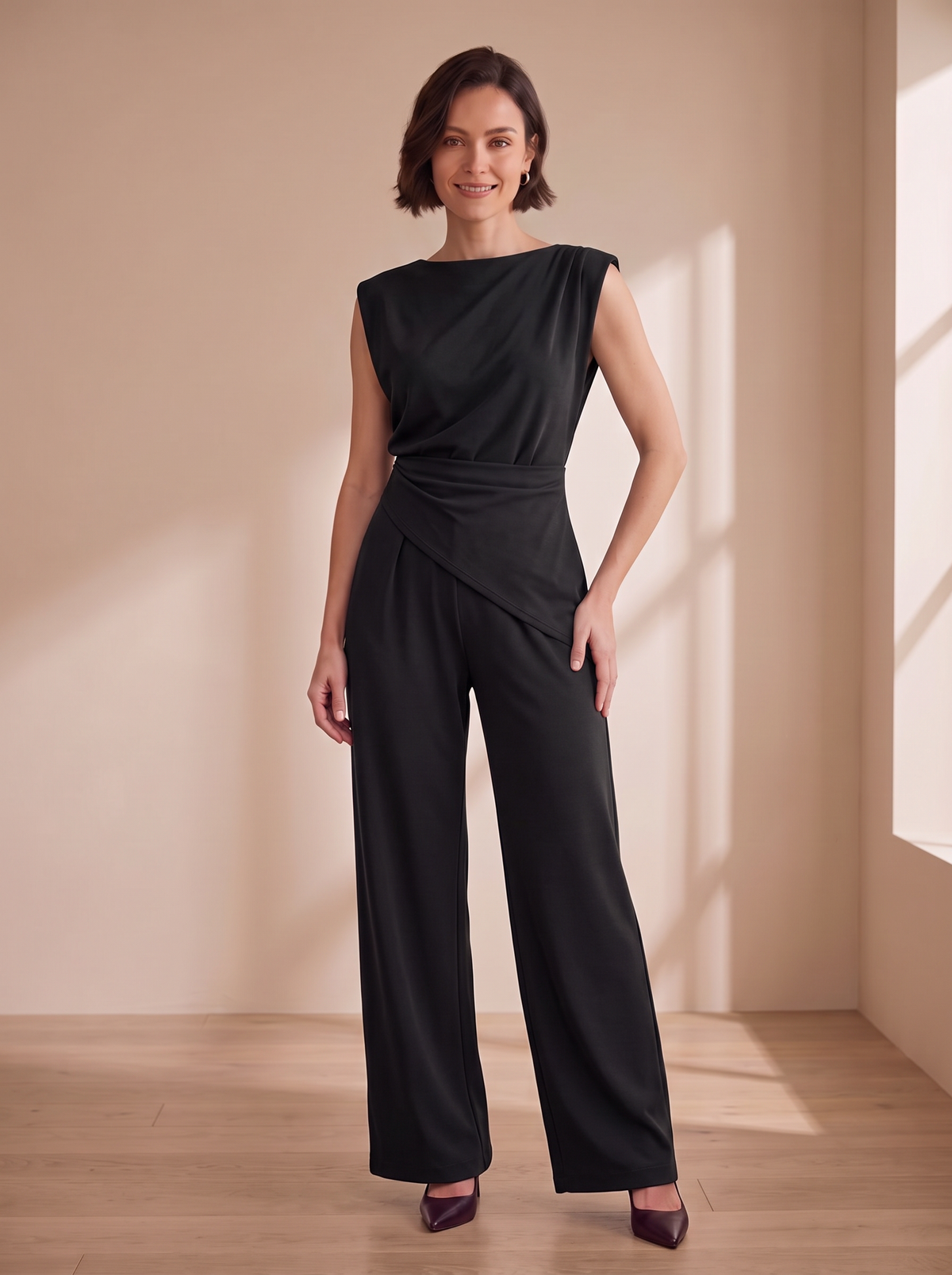 Women's wide leg two-piece set