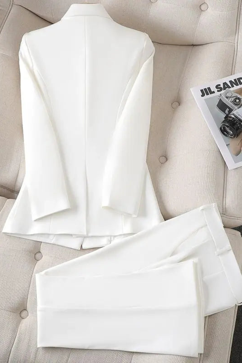 Tailleur Femme Blazer & Pantalon Uni