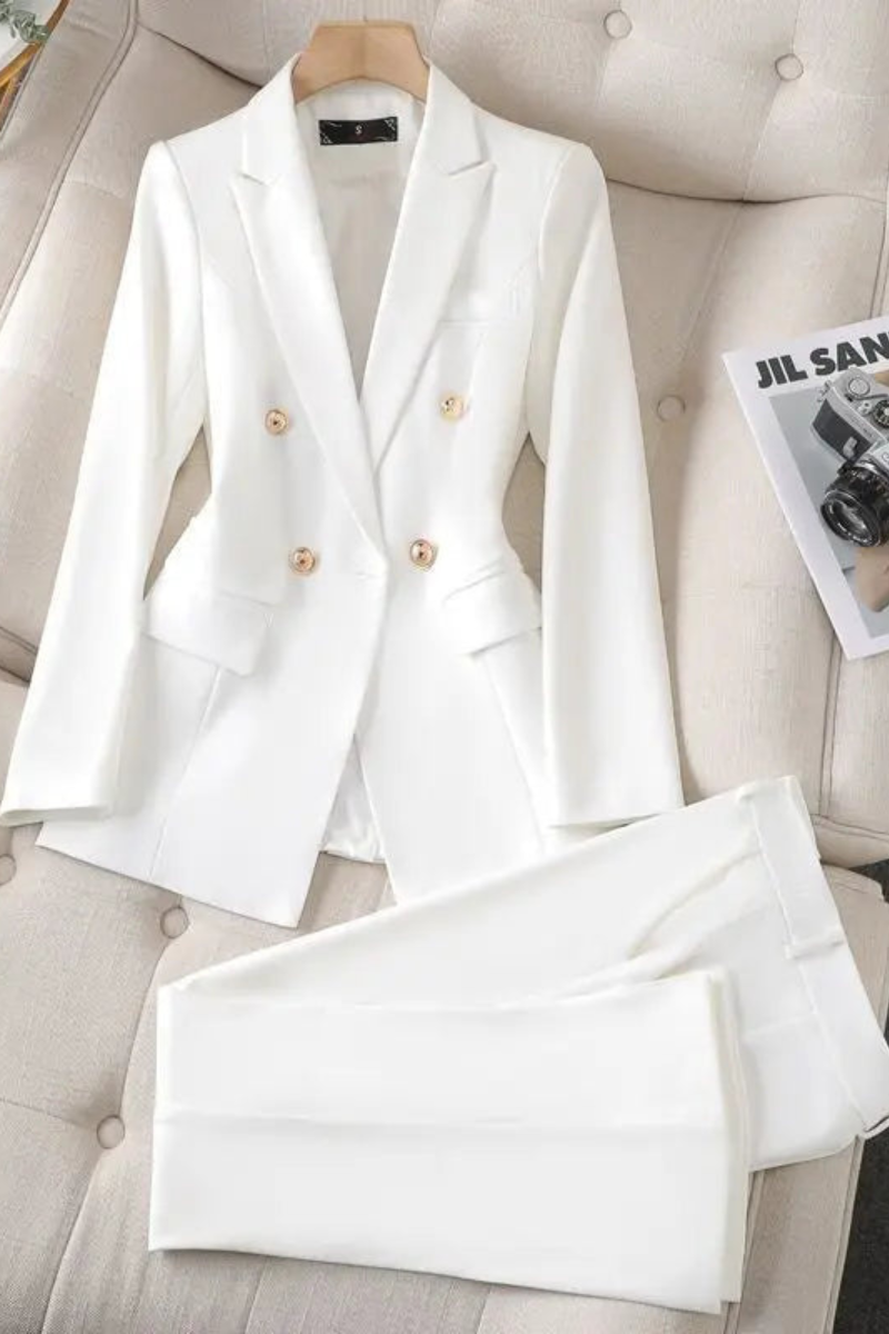 Tailleur Femme Blazer & Pantalon Uni