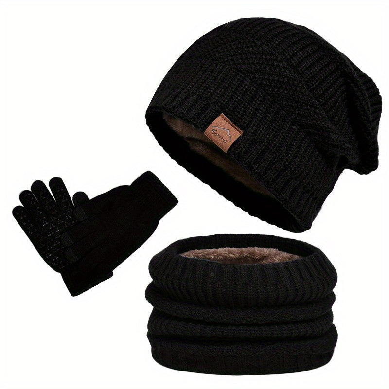 Ensemble Peluche 3 Pièces Hiver Hommes