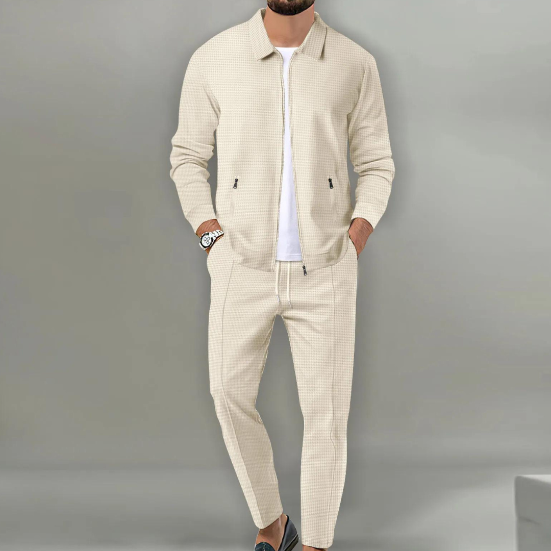 Ensemble Décontracté  Deux Pièces avec Veste Zippée Homme