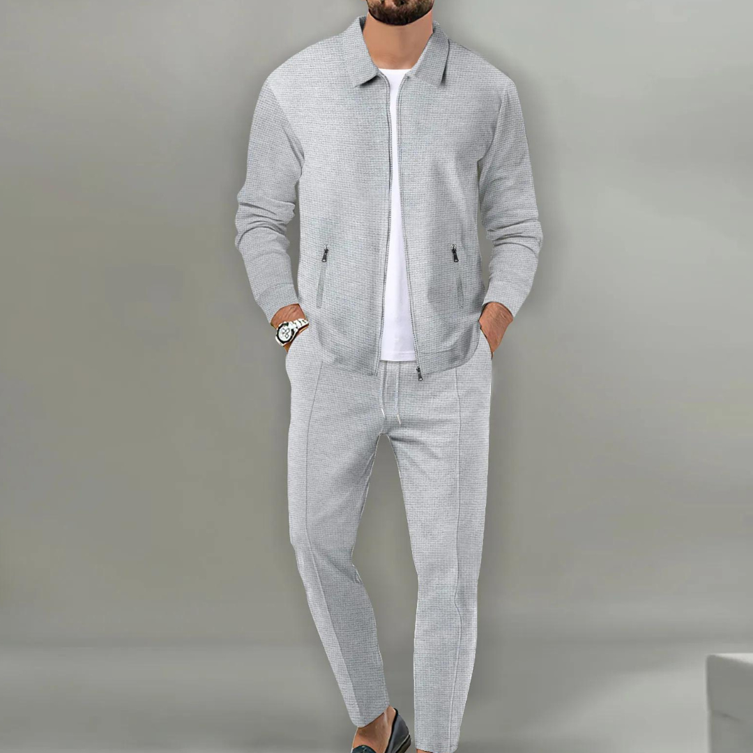 Ensemble Décontracté  Deux Pièces avec Veste Zippée Homme