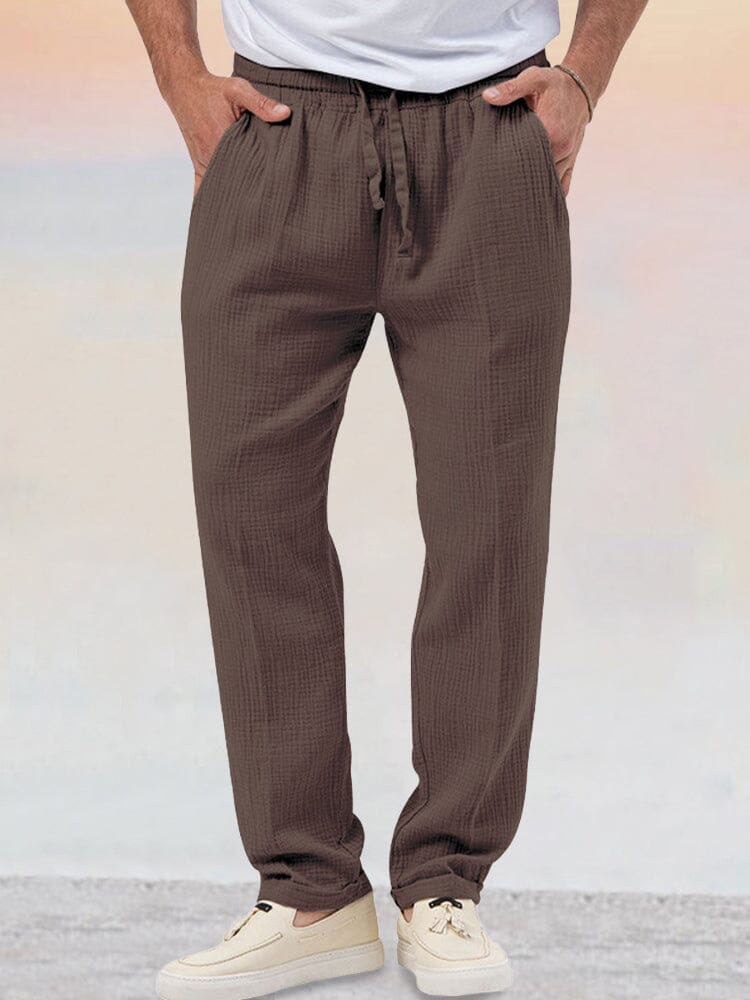 Ensemble Décontracté Deux Pièces avec Haut Col Henley Coupe Slim Homme