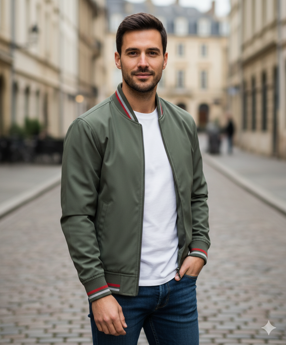 Veste Bomber Zippée Homme