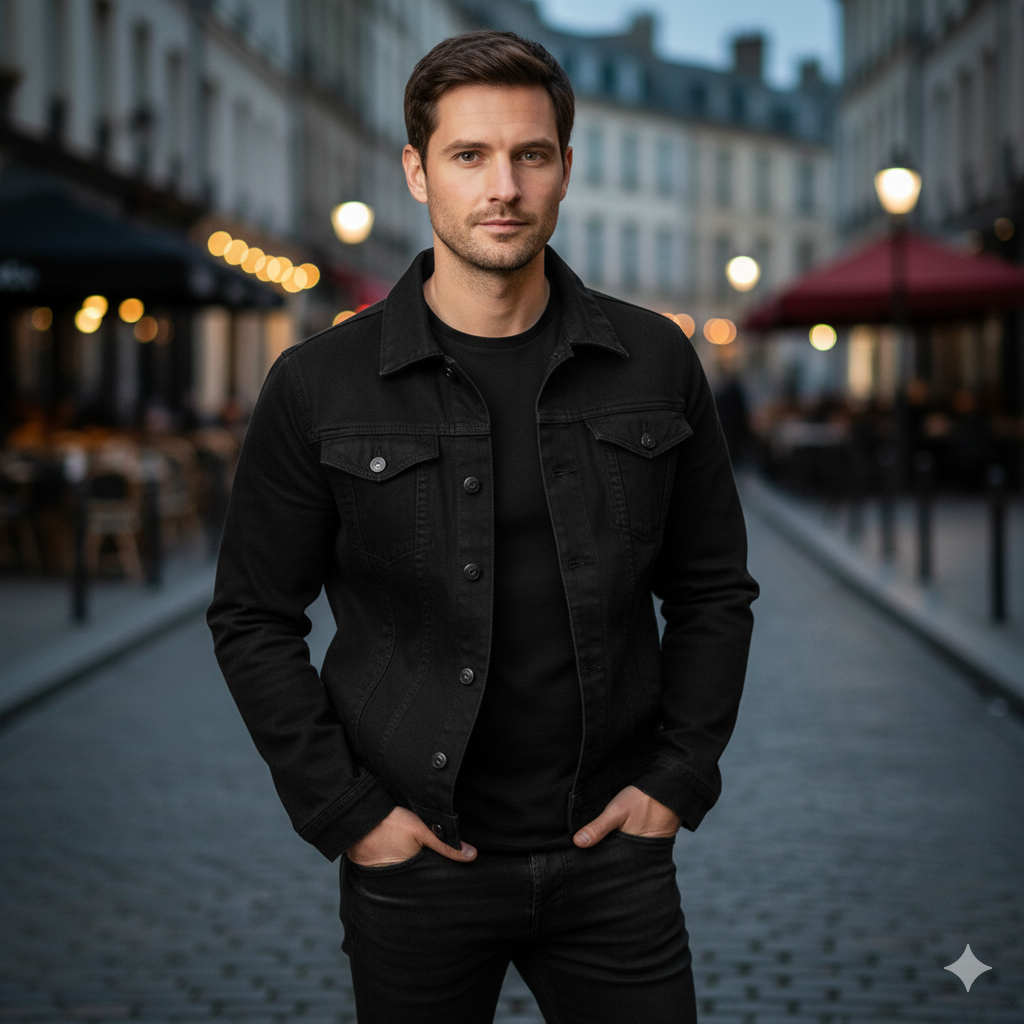 Veste Structurée en Jean Homme