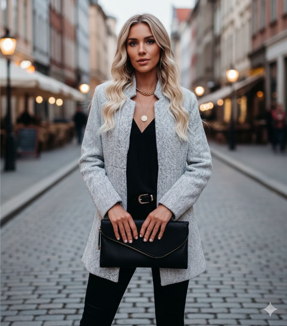 Blazer Long Ouvert Femme
