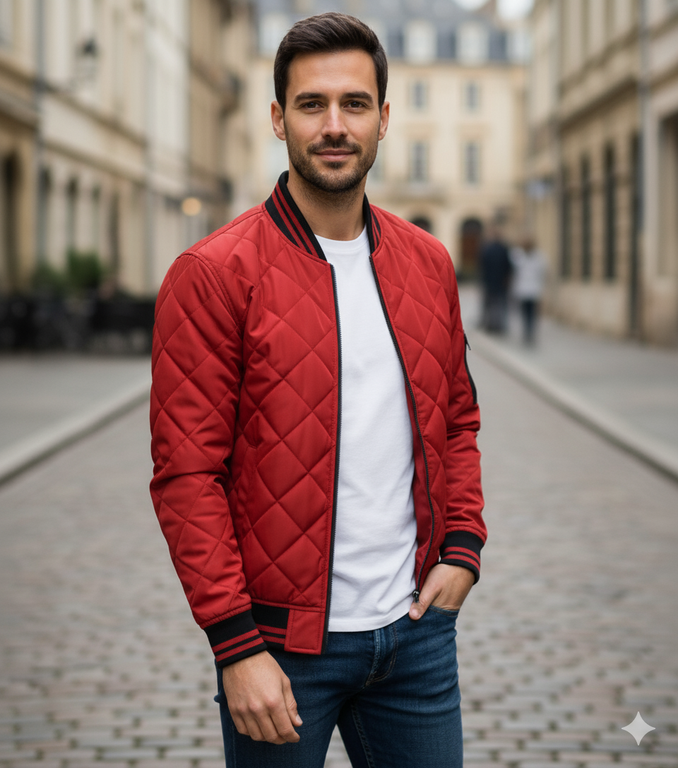 Veste Matelassée Zippée Homme