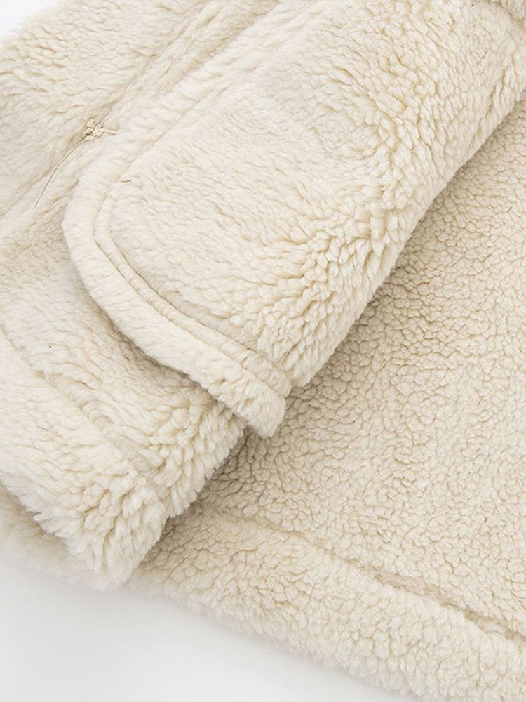 Gilet à Panneaux en Shearling Femme