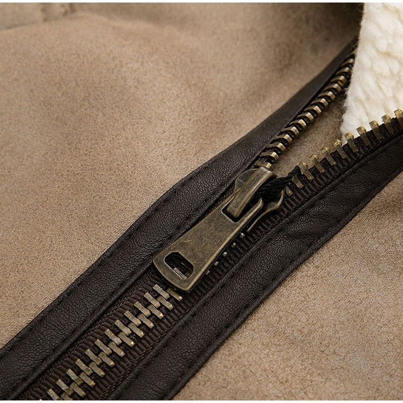 Gilet à Panneaux en Shearling Femme