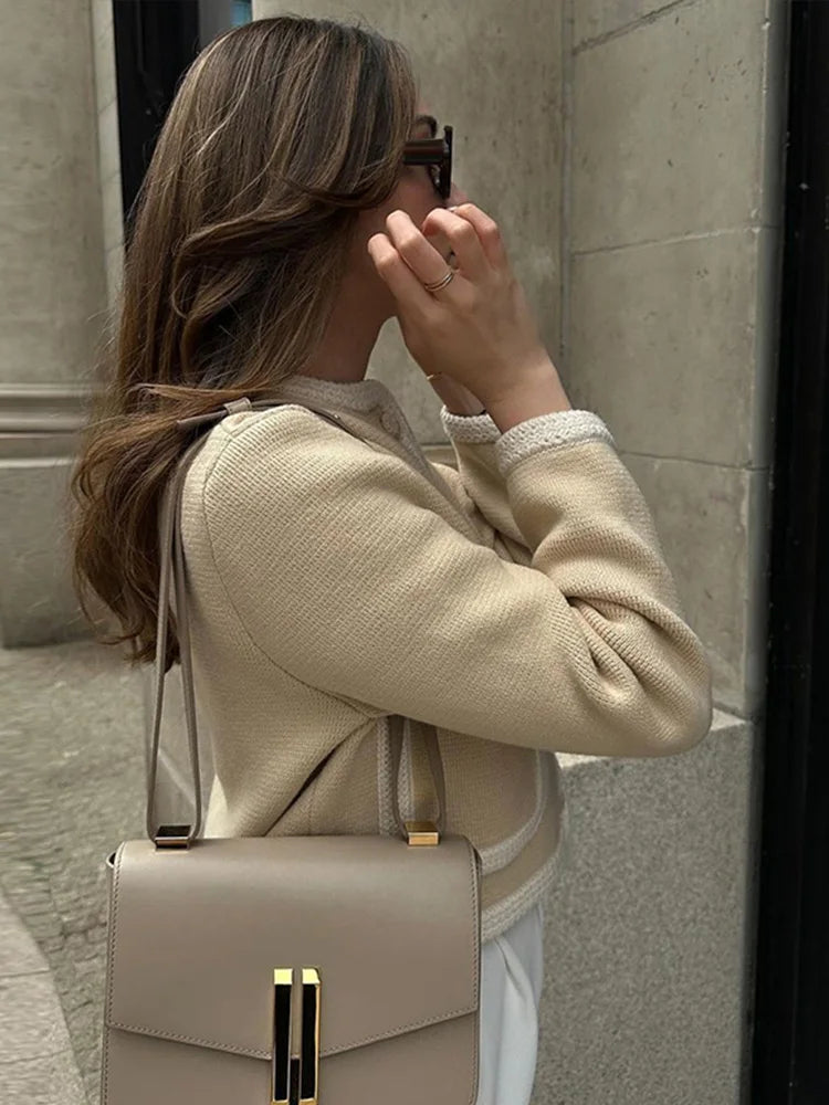 Cardigan Court à Boutons pour Femme