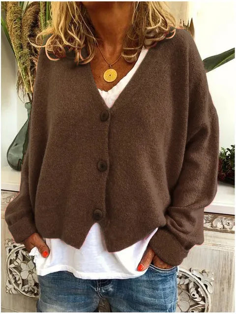 Gilet Femme Coton Élégant à Boutons