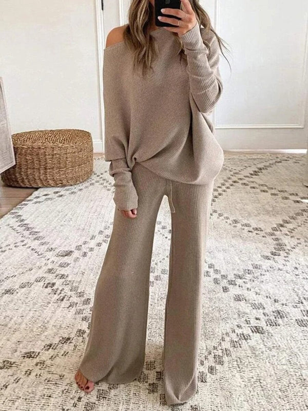 Ensemble Deux Pièces Côtelé pour Femme