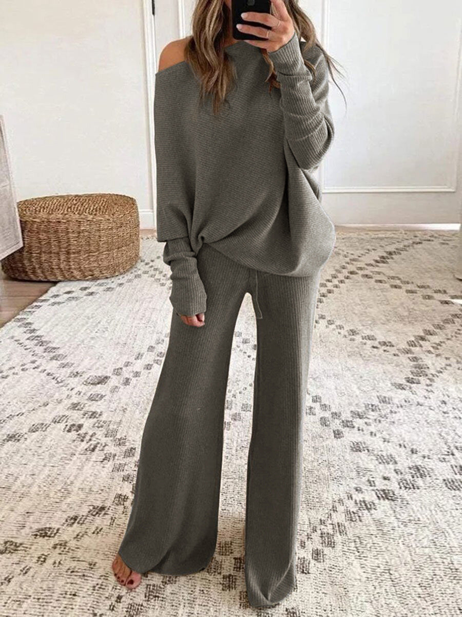 Ensemble Deux Pièces Côtelé pour Femme