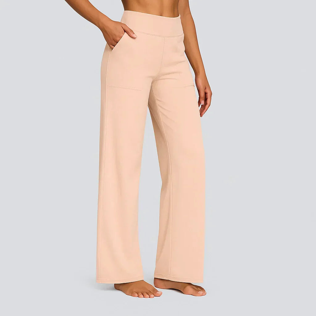 Women's high waist workout trousers for yoga, stretching and walking