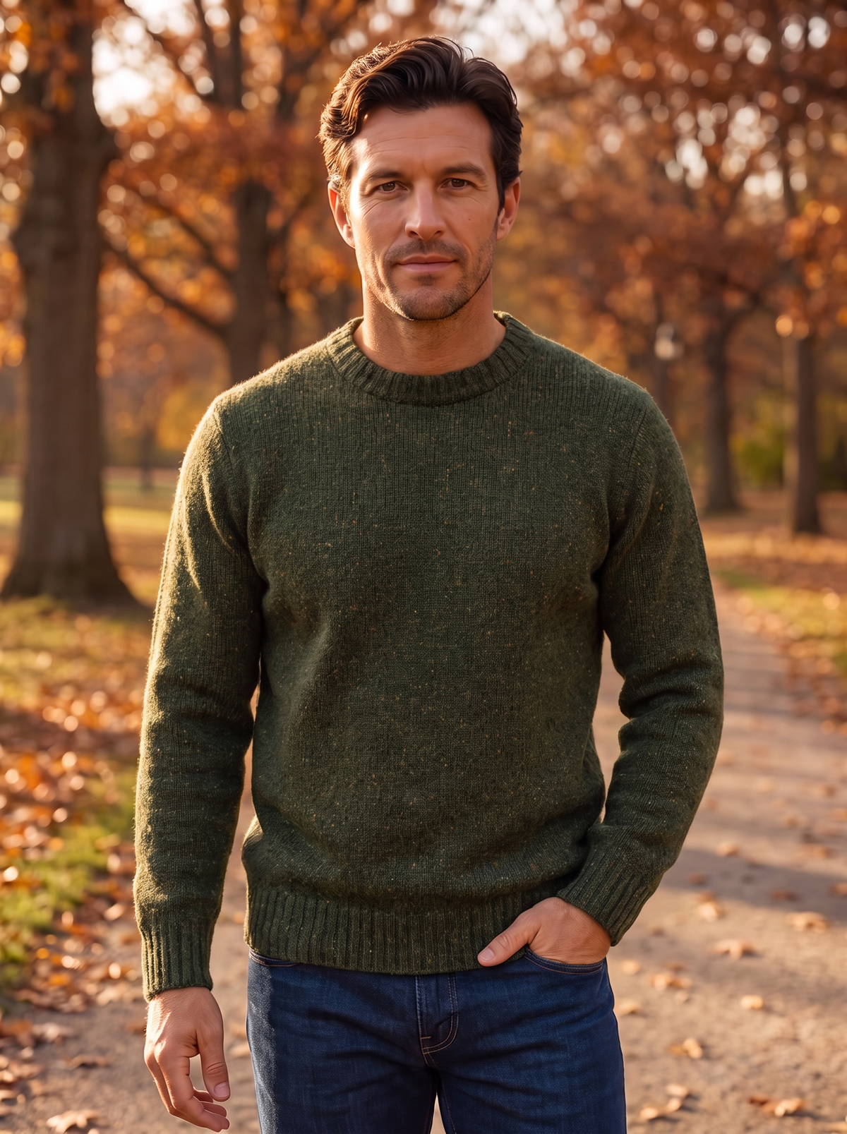 Men's relaxed fit knitted jumper