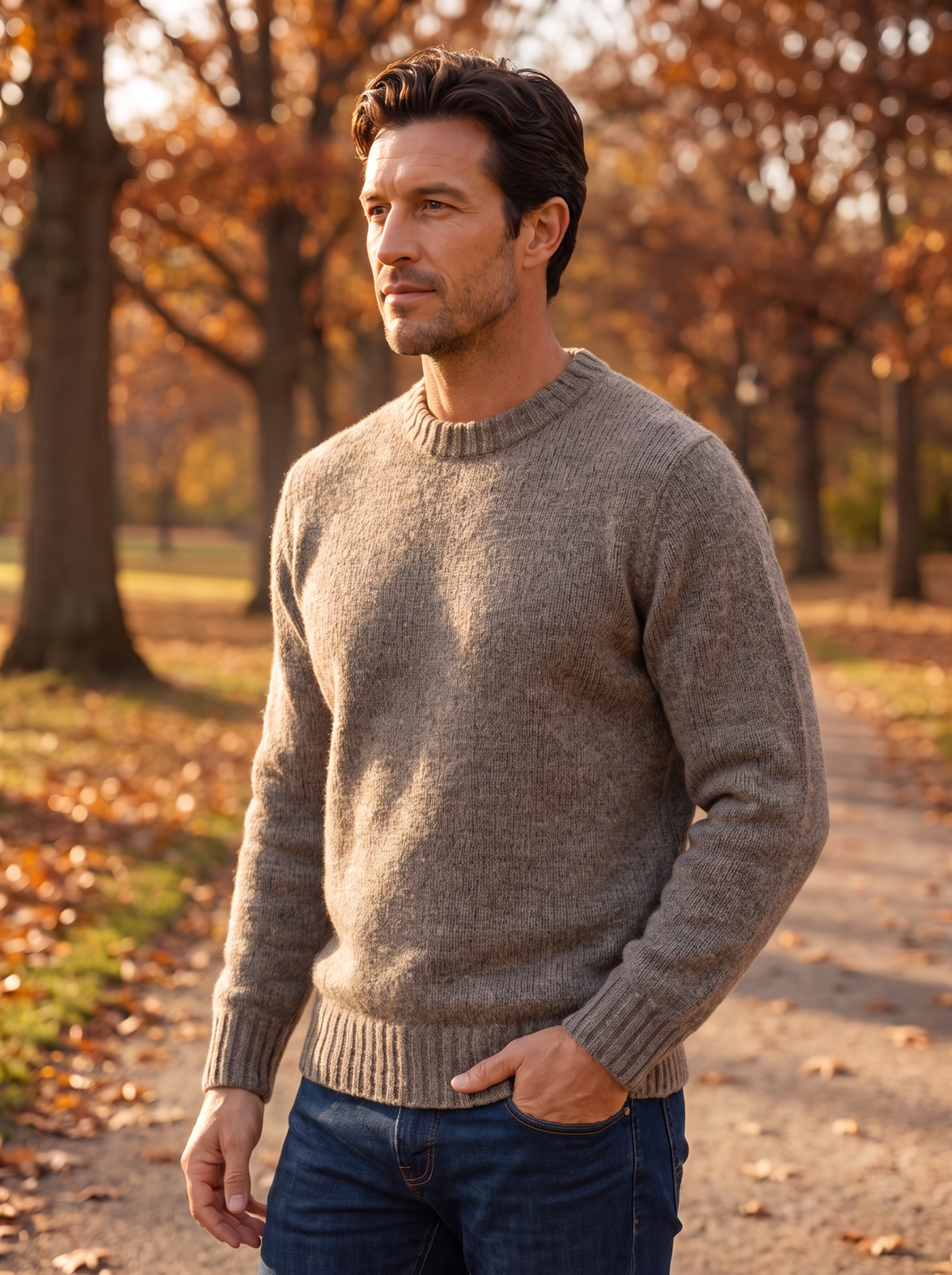 Men's classic knitted jumper