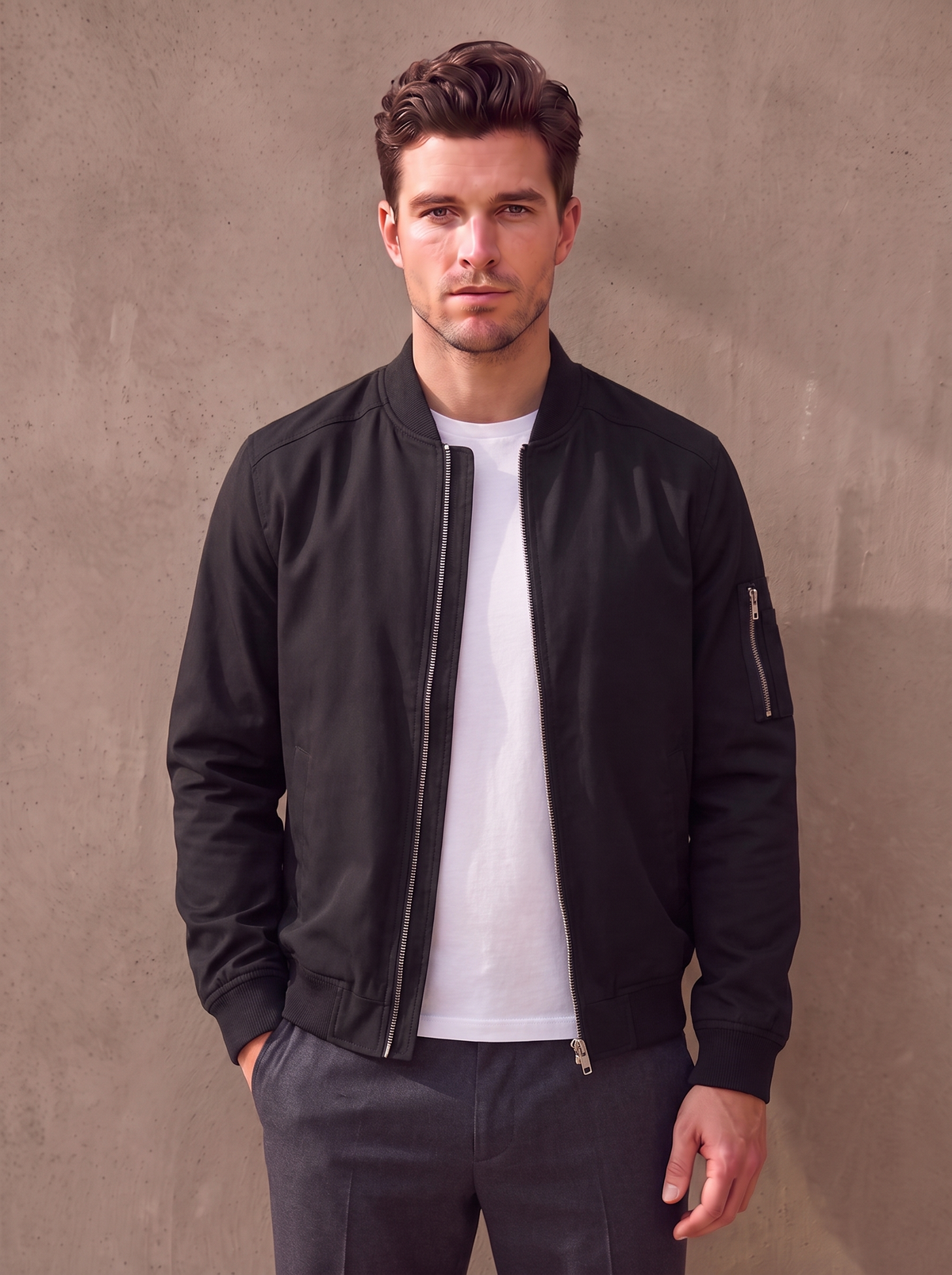Men's casual bomber jacket