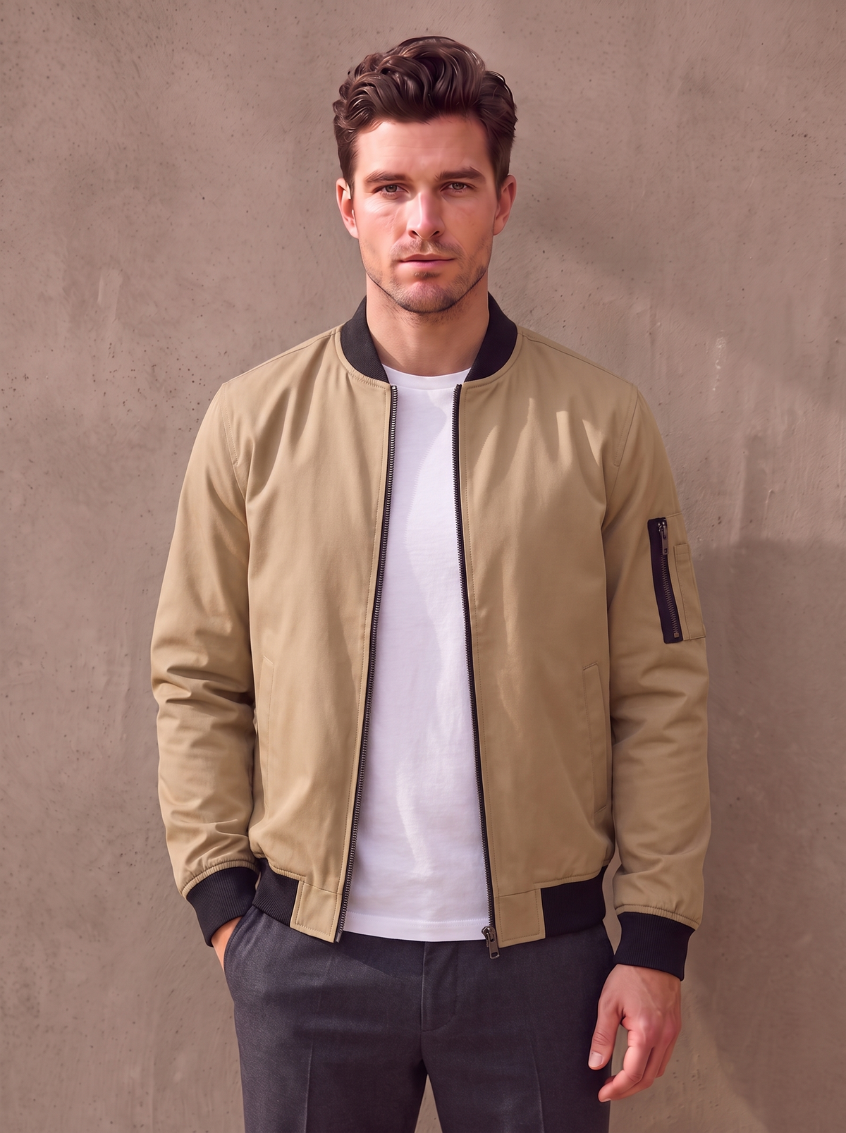 Men's regular fit bomber jacket