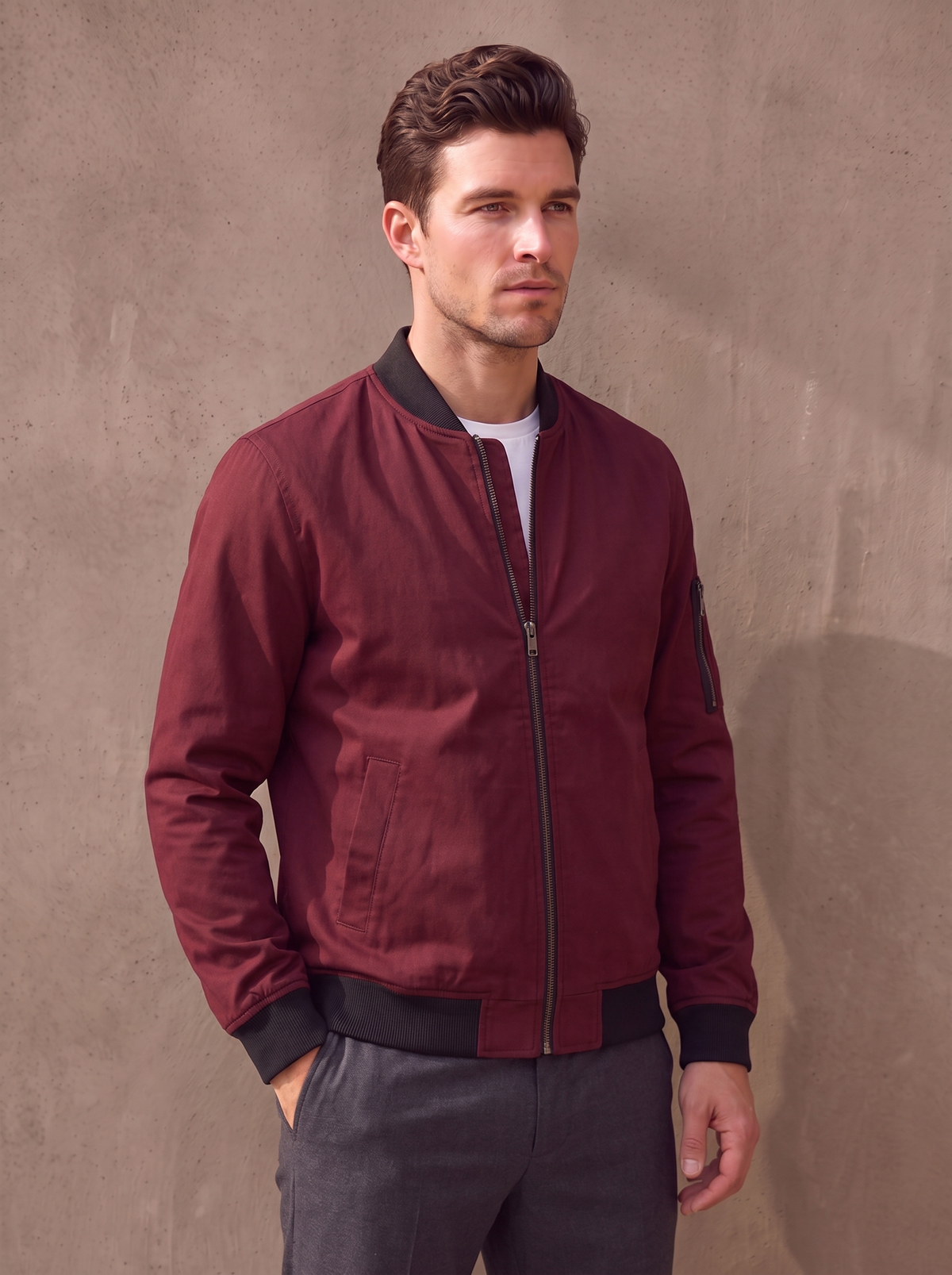 Men's lightweight bomber jacket