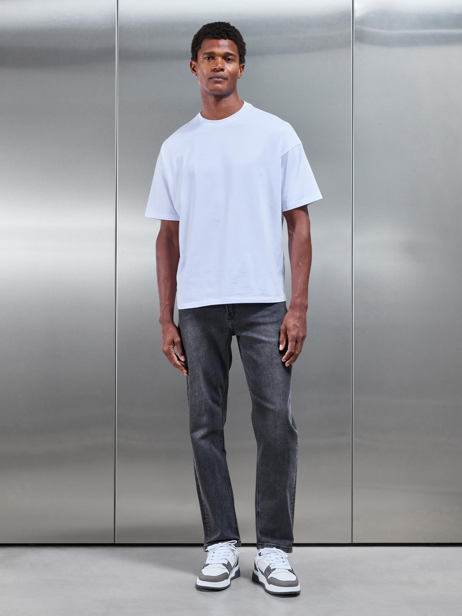 Jean Droit Gris pour Homme