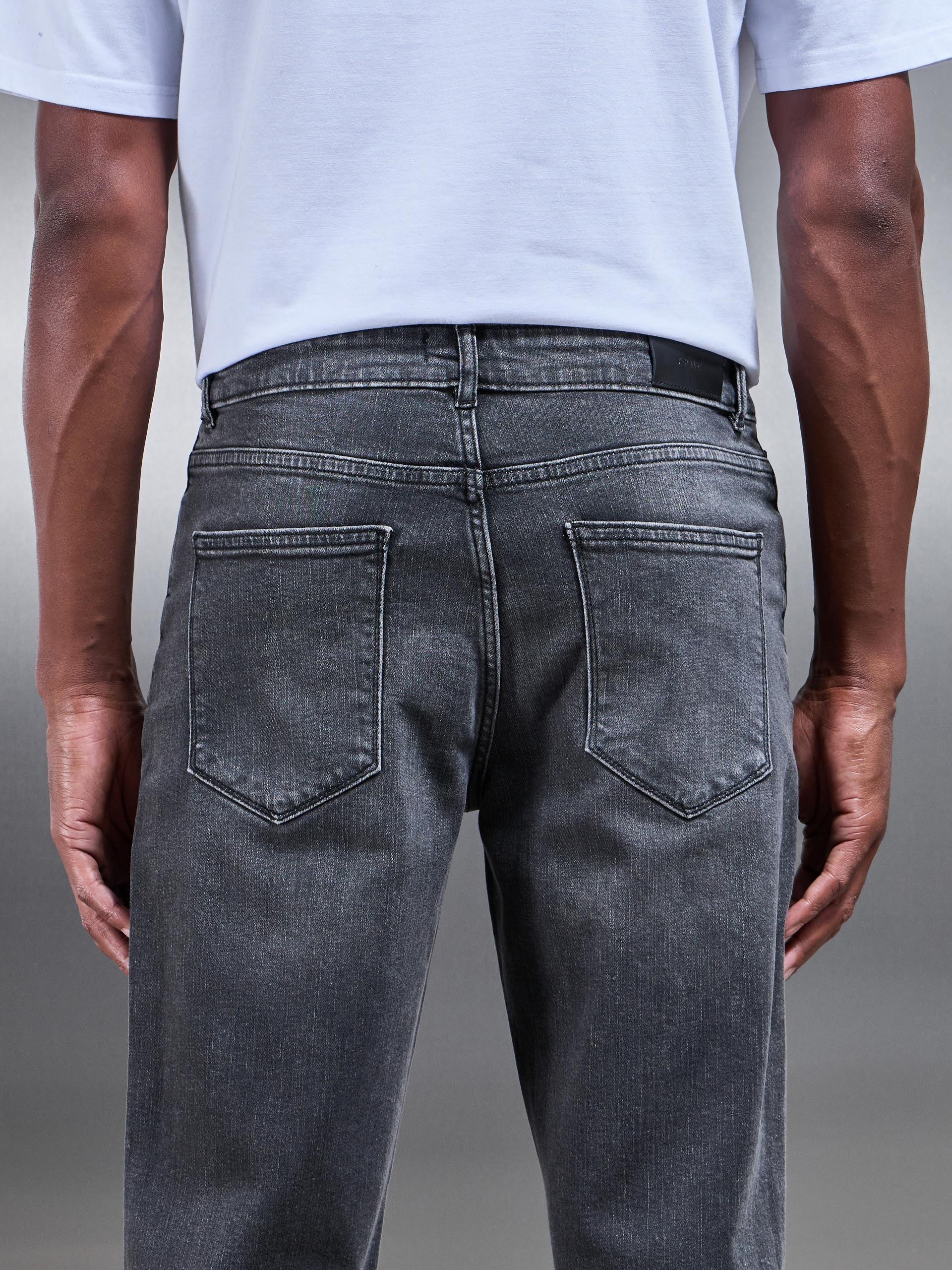 Jean Droit Gris pour Homme