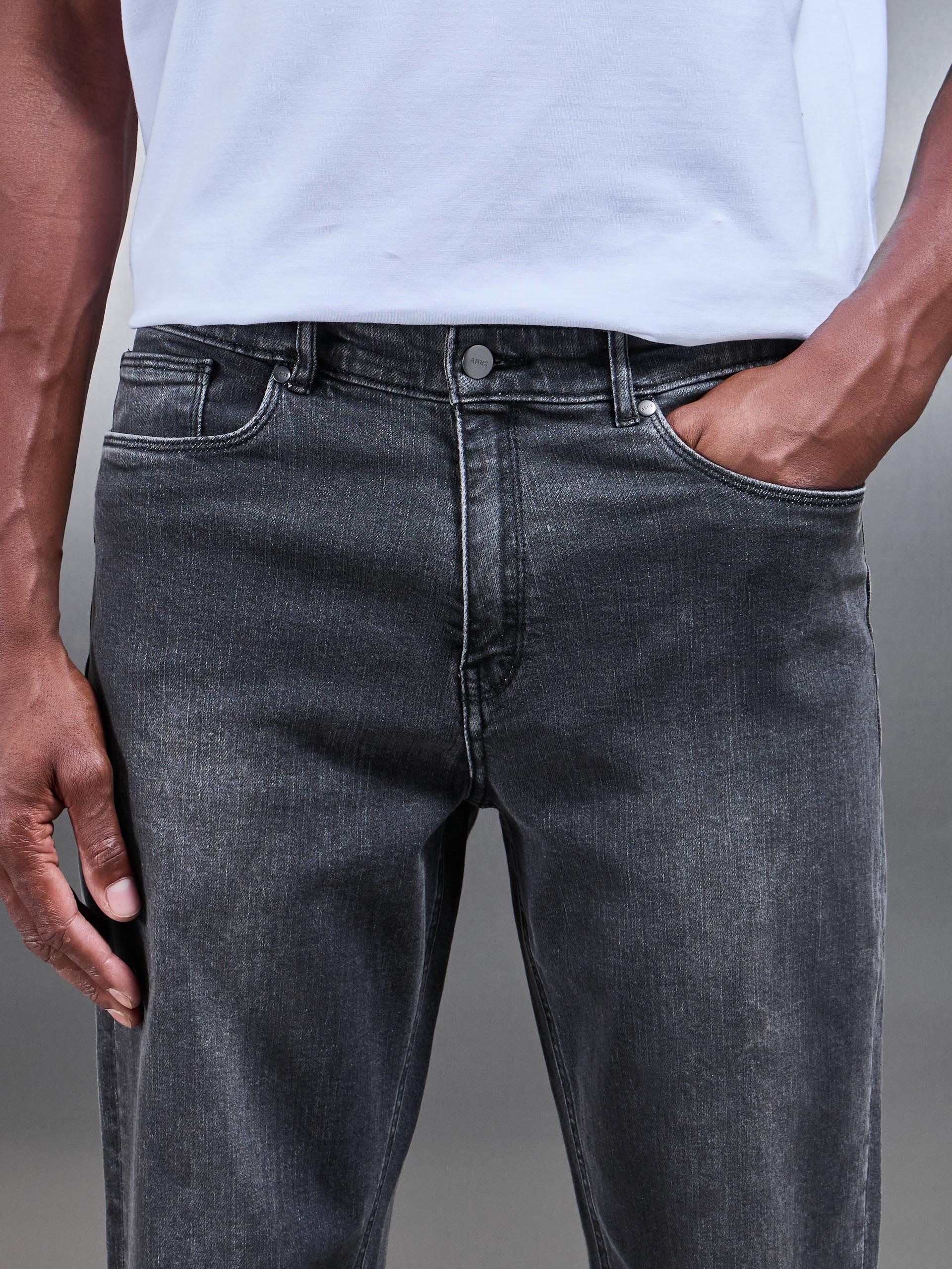 Jean Droit Gris pour Homme