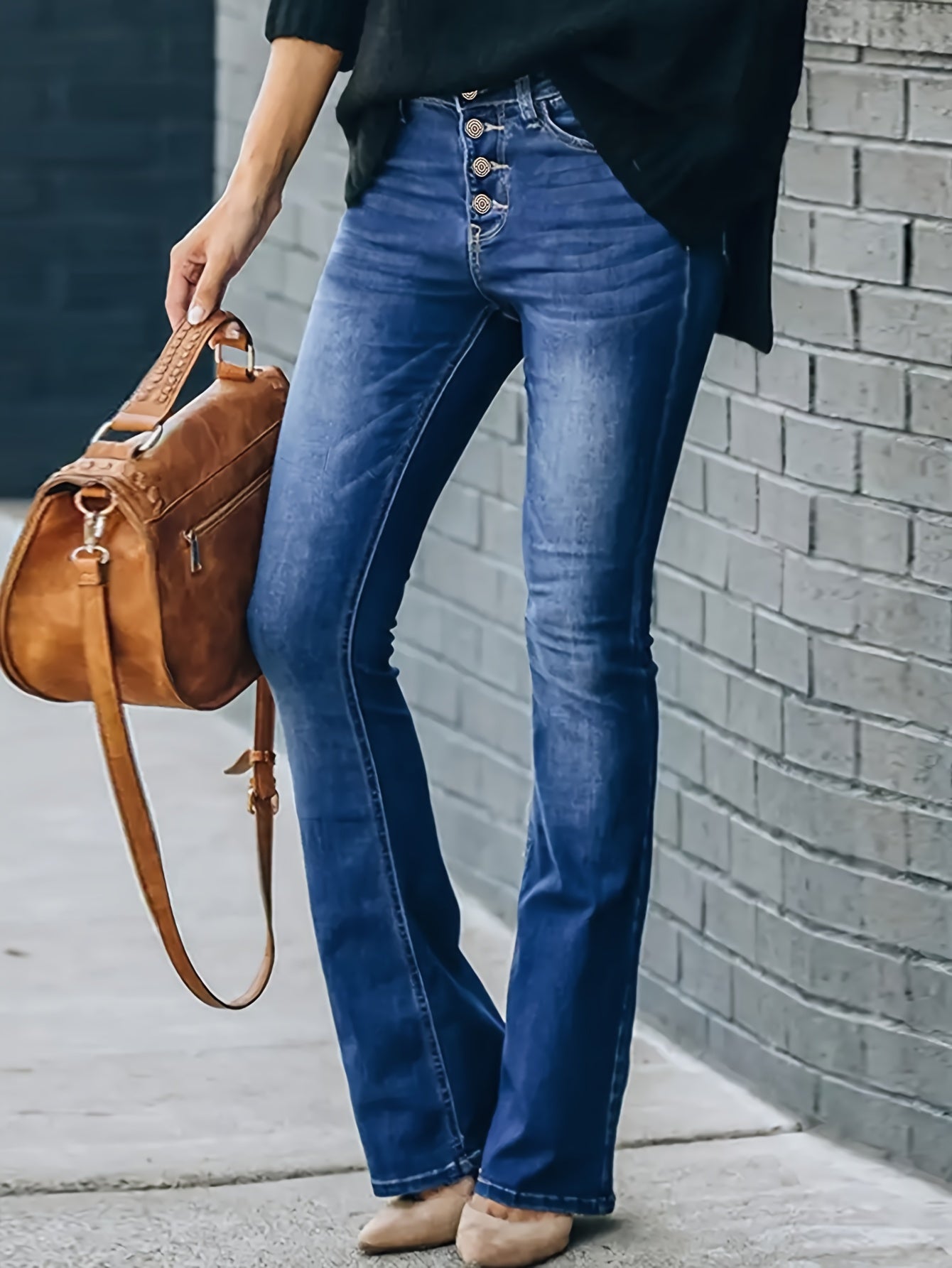Jean Évasé Taille Haute Femme