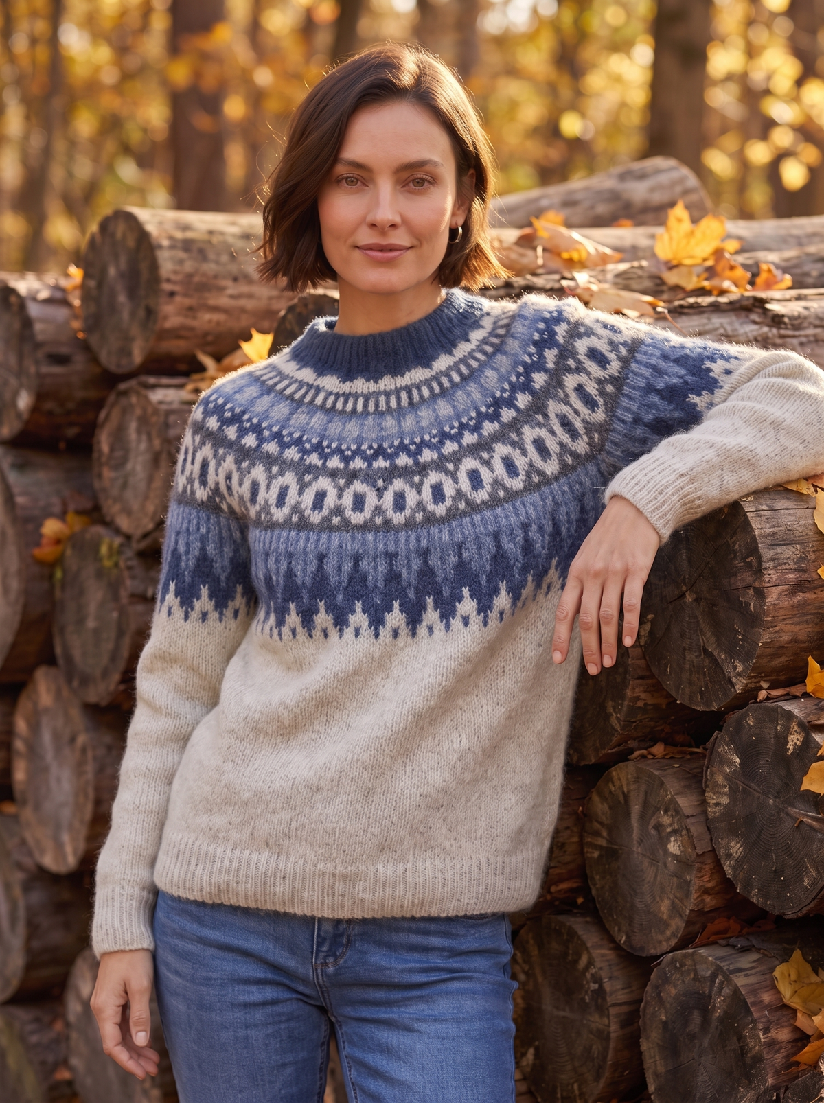 Women's Fair Isle knit jumper for fall