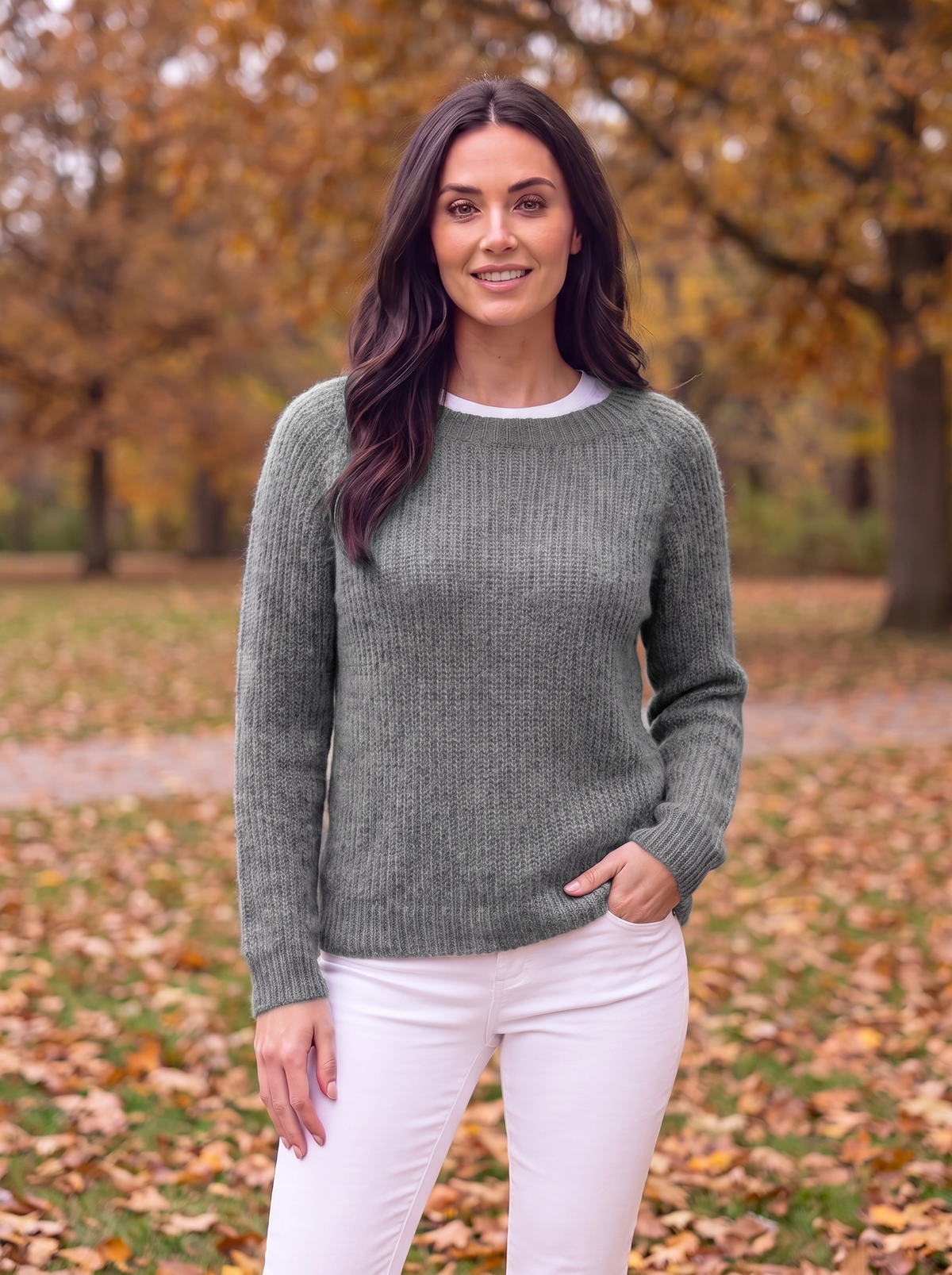 Women's casual crew neck knitwear