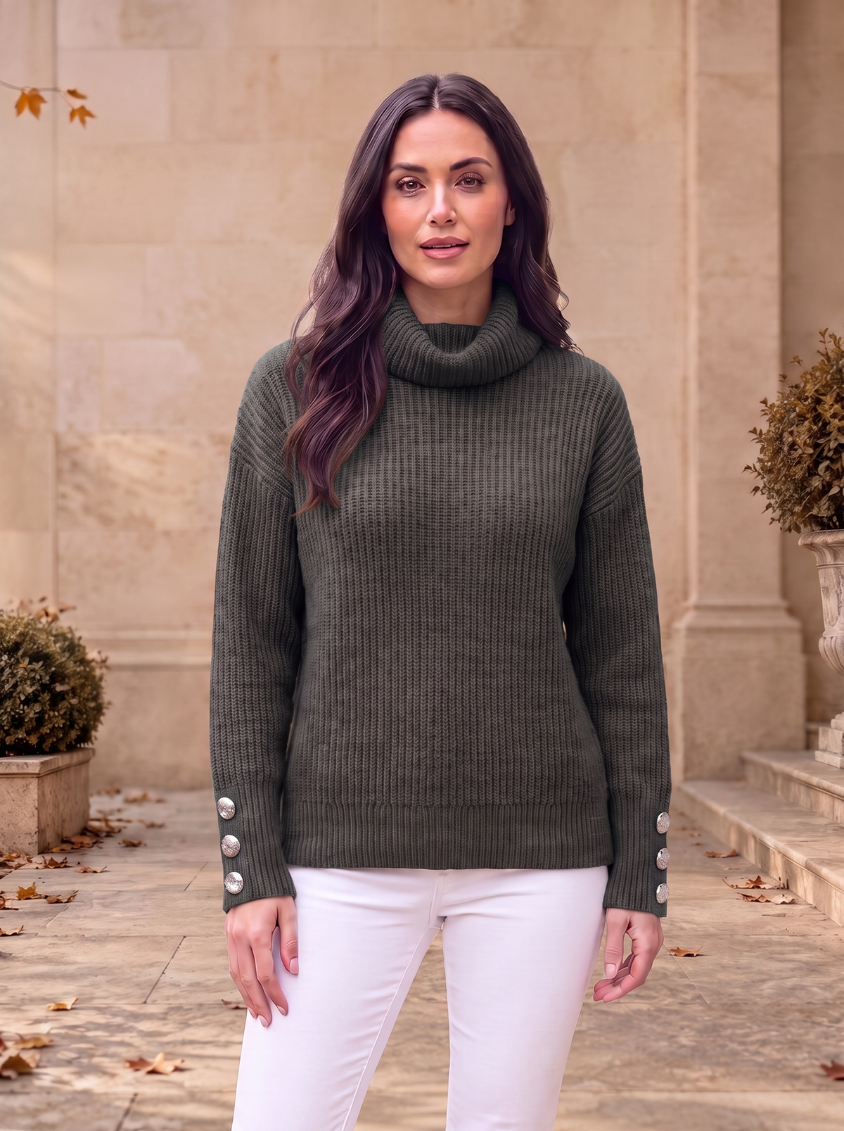 Knitted Turtleneck Jumper Women