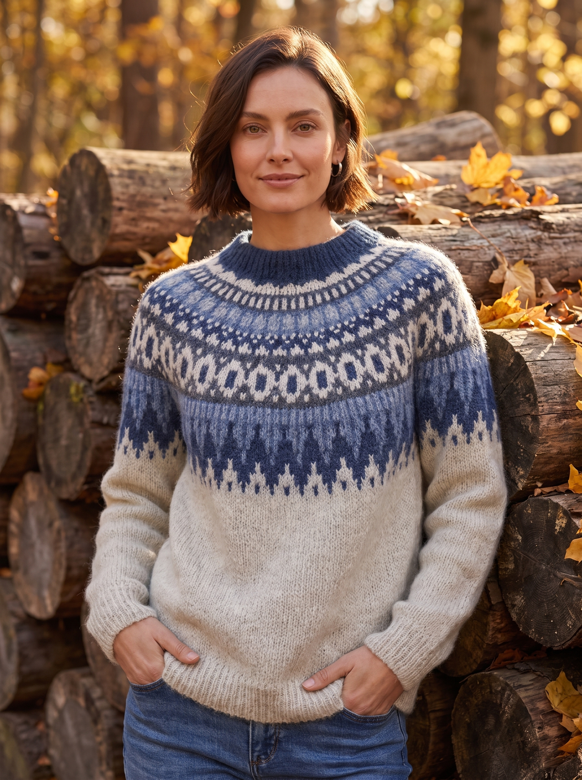 Women's long sleeve Fair Isle jumper