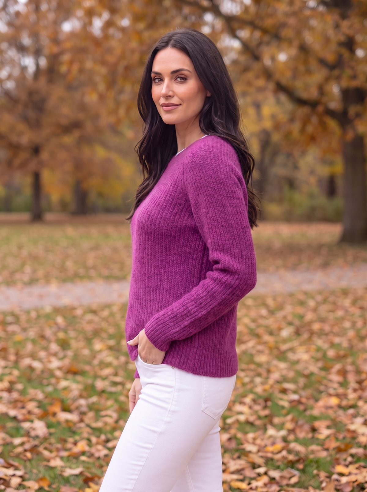 Women's cosy knit jumper for fall
