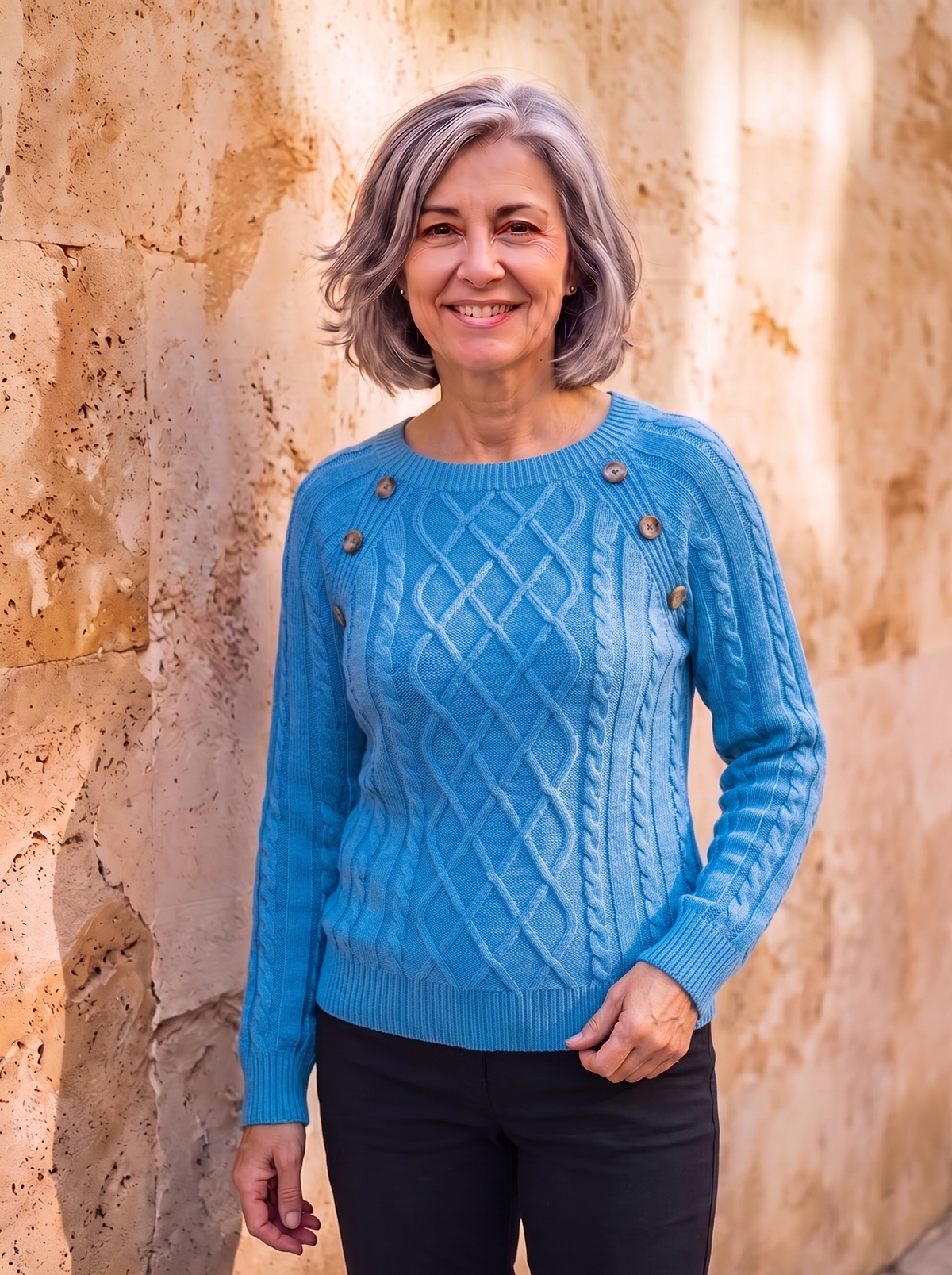 Regular fit wool jumper women