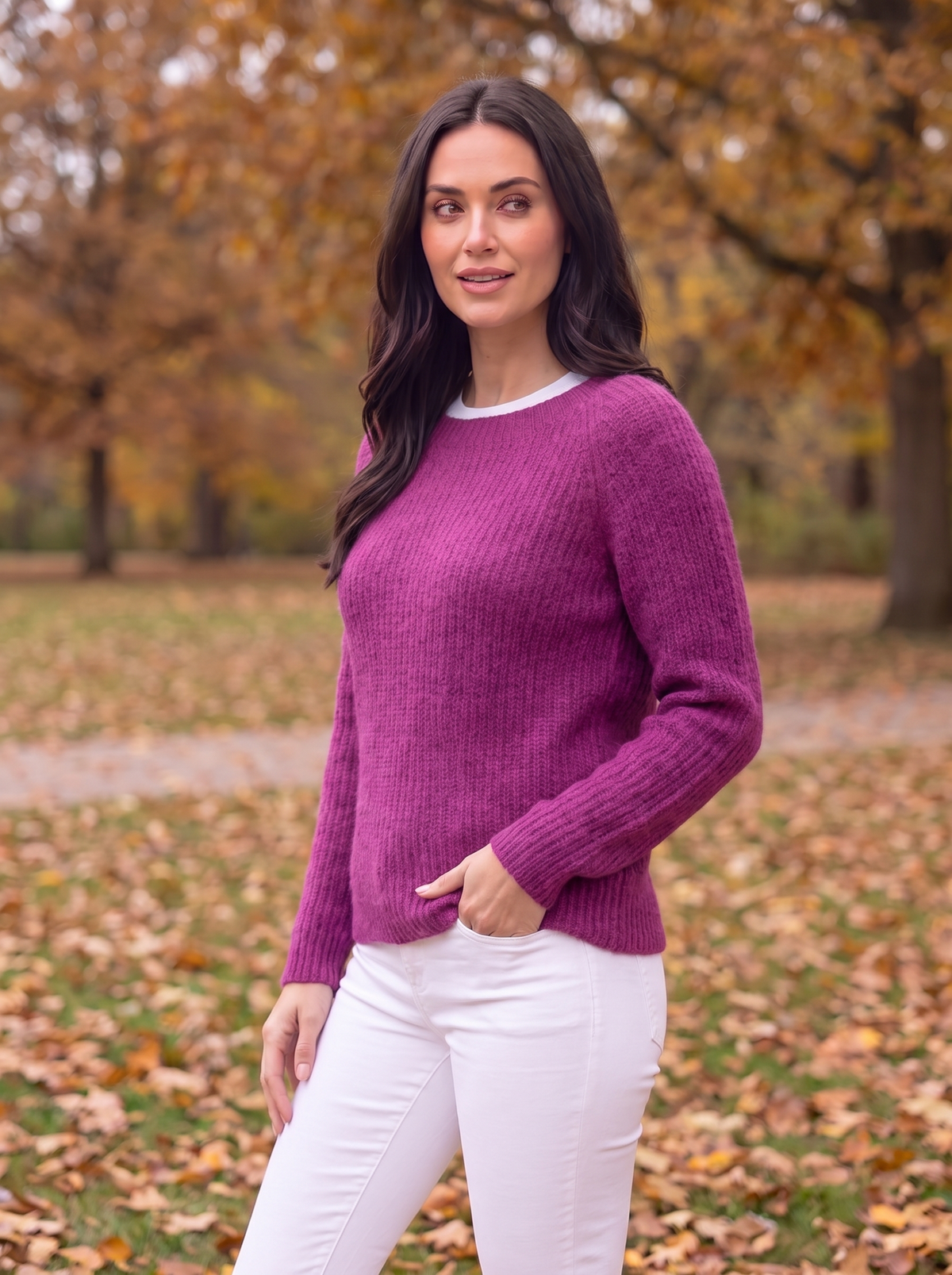 Women's long sleeve knitted jumper