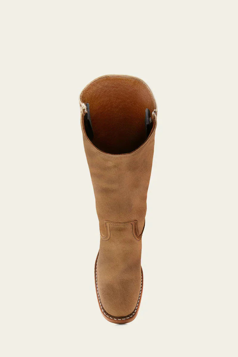 Leather knee-length boots featuring slim profile for women