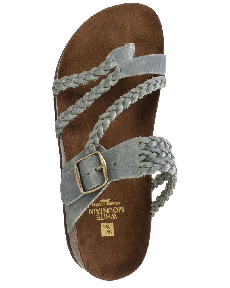 Women's slip-on sandals with braided detailing and a comfortable moulded footbed