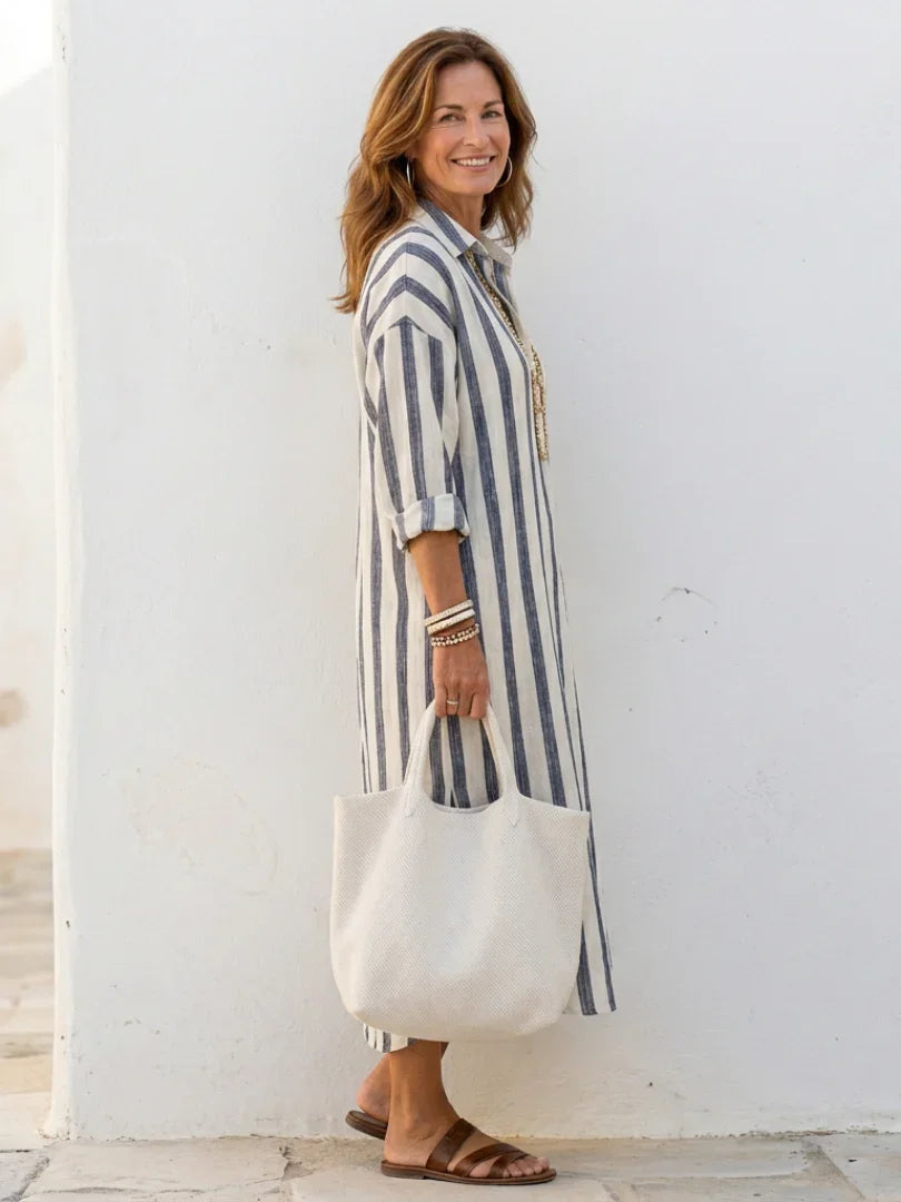 Relaxed fit linen maxi dress for everyday wear