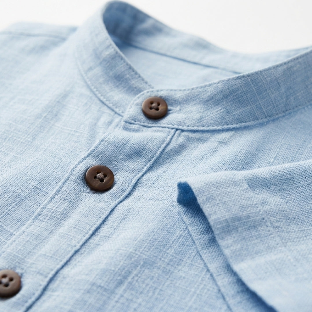 Lightweight linen shirt for warm-weather wear
